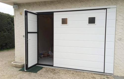 Porte de garage motorisée avec accès piéton - Cergy - 95800 - 