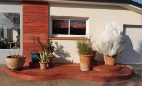 Création d'une terrasse bois en padouk avec bardage bois - Montauban 82000