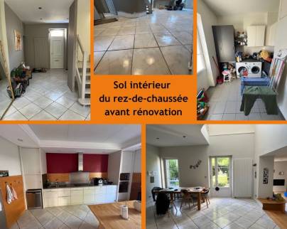  Sol intérieur avant rénovation de maison - Nantes 44000
