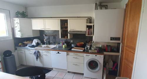 Cuisine avant travaux de déplacement et remplacement de chaudière - Lieusaint 77127