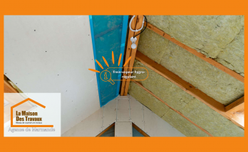 Isolation de combles à Nérac avec installation d’un frein-vapeur hygro-régulant pour un confort thermique optimal toute l’année.