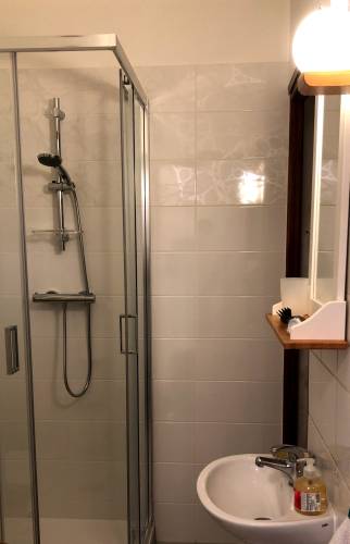 Petite salle de bain : La douche a remplacé les WC