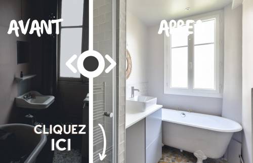Photos avant et après rénovation d'une salle de bain