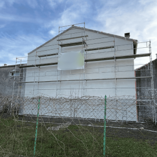 Travaux de pose d'un enduit de façade sur une isolation extérieure - Bourg-lès-Valence 26500