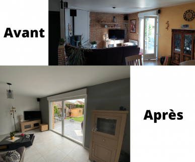 Avant et après remplacement fenêtre Arras