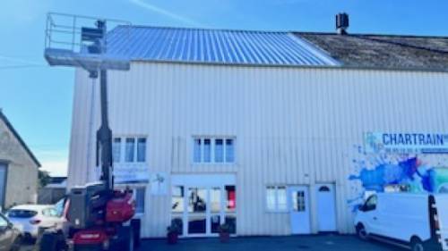 Rénovation du toit d'une église protestante à Argentan