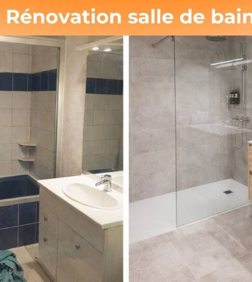 Avant après rénovation salle de bain 