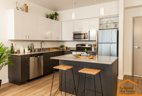 renovation d'une cuisine ouverte