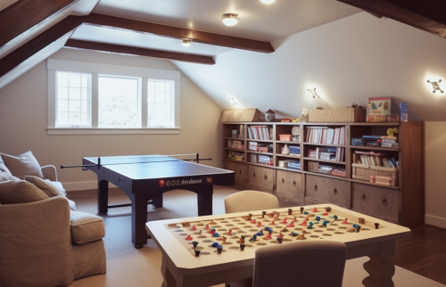 aménagement de combles en salle de jeux 