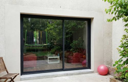 Baie vitrée deux vantaux