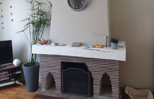 Cheminée (avant) : Dépose de cheminée dans le cadre des travaux de rénovation énergétique