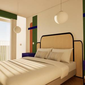 Vue intérieure d'un appartement rénové dans les Alpes-Maritimes - Fabienne Tricoire