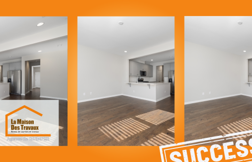 Avant / Après : rénovation à Plomeur par La Maison Des Travaux Quimper. Un intérieur sublimé avec des finitions modernes. Contactez-moi !