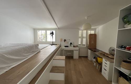  vue d'ensemble de la nouvelle chambre qui a su rester pratique même si la surface est réduite - La Queue lez Yvelines