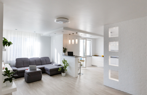 Rénovation du séjour de cette maison à Dolomieu