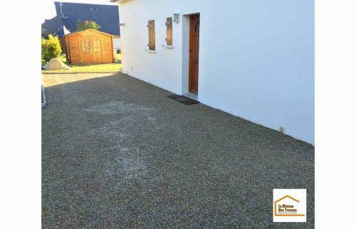 Aménagement de cour en nidagravel à Saint Pair Sur Mer (50380).