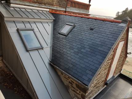 COuverture isolation : couverture zinc et couverture ardoise à Plérin