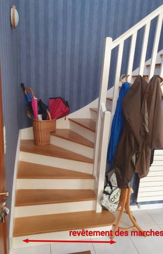 Avant la rénovation de l'escalier - État initial de l'escalier avant les travaux
