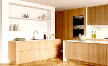 Grande cuisine américaine en bois