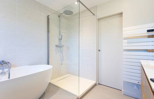 Douche et receveur extra plat