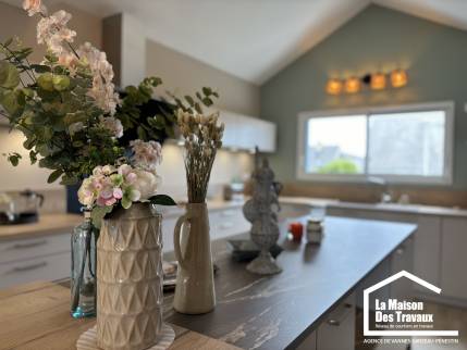 renovation cuisine dans extension vannes