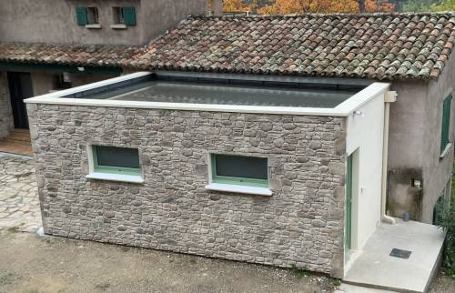 Extension garage moderne La Maison Des Travaux Ales