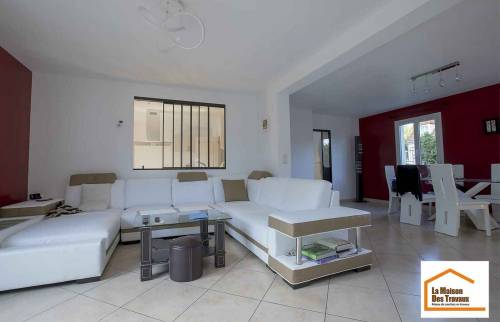 Salon cuisine verrière coulissante