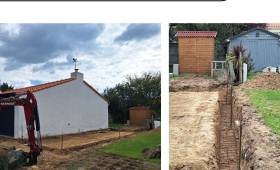 Construction de garage avec travaux de terrassement - Pornic 44210