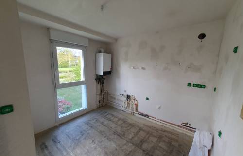 Travaux en cours dans la cuisine 