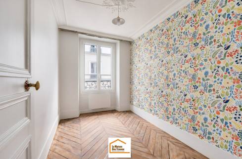 Mur papier peint chambre Asnières
