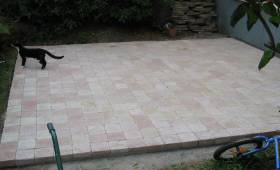 Pose de pavés 