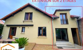 Maison côté jardin après extension (Yerres 91330)