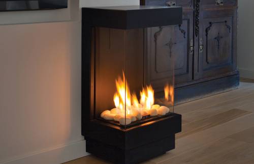 Poêle à gaz dans salon-bureau - Chanteloup-les-Vignes – 78570 –