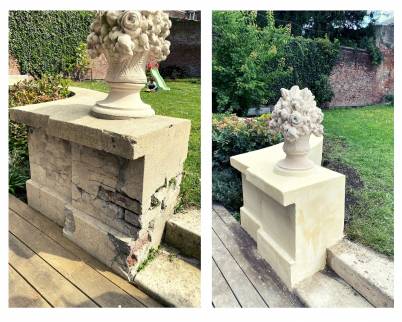 Réfection du pot de fleur décoratif