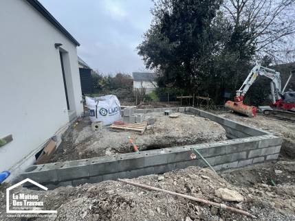 Fondations d'un garage à Vannes