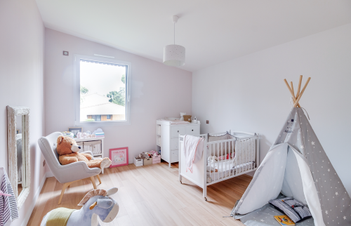Construction d'une maison en bois à Vertou - chambre 1