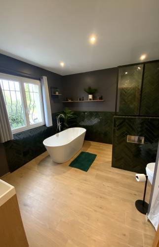 Salle de bain design avec plantes La Maison Des Travaux Ales