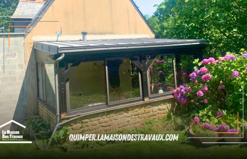 Réalisation d'une Véranda en Zinc à Fouesnant par Expert
