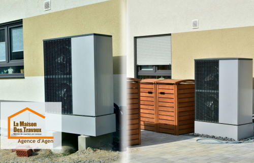 Avant/après l’installation d’une pompe à chaleur double ventilateur à Agen : une mise en œuvre discrète et optimisée pour une efficacité énergétique maximale.