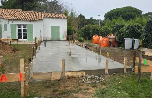  Dalle pour accueillir les 2 suites et la terrasse