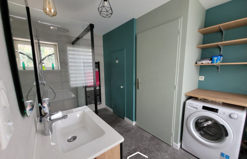 Rénovation salle de bain - vert