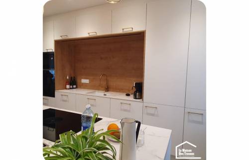 Cuisine encastrée en longueur 