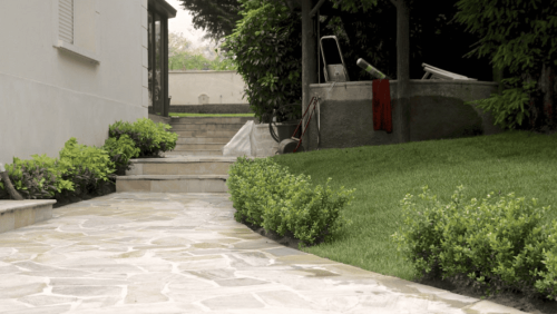 Aménagement de jardin avec création d'une allée de maison - Pornic 44210