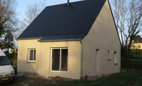 Pose enduit maison neuve - Ploemeur (56)