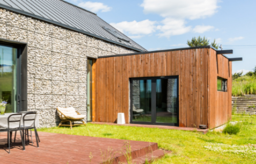 extension avec bardage bois Poitiers