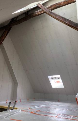 Placo/isolation des rampants