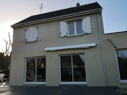 Nouvelles baies vitrées du salon (Merville-Franceville Plage 14810)