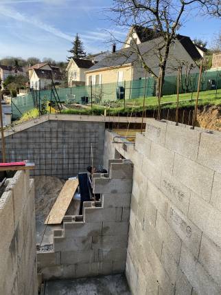 Création d'un garage semi-enterré (Essonne)