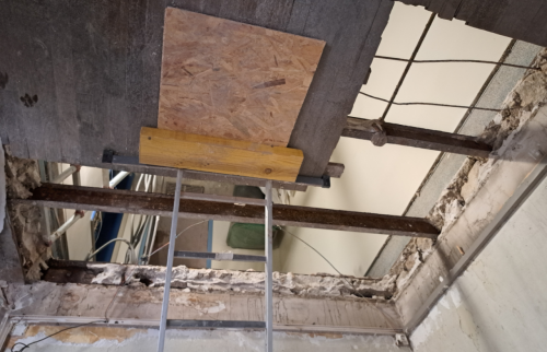 ouverture et sécurisation d'une trémie