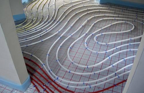 Installation de chauffage au s ol 